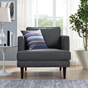 Agile (Gray) Upholstered fabric armchair in gray
