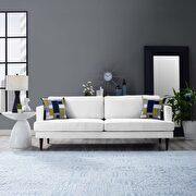 Agile (White) Upholstered fabric sofa in white