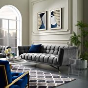 Adept (Gray) Gray velvet high-performance sofa