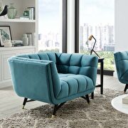 Adept (Sea Blue) Performance velvet accent / casual style chair
