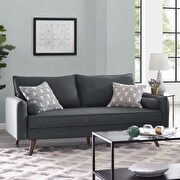 Revive (Gray) Fabric sofa in gray