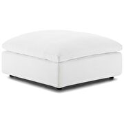 Commix (White) Down filled overstuffed ottoman in white