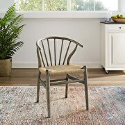 Flourish (Gray) Spindle wood dining side chair in gray