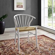 Flourish (White) Spindle wood dining side chair in white