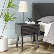 Render (Charcoal) End table/ nightstand in charcoal finish