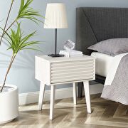 Render (White) End table/ nightstand in white finish