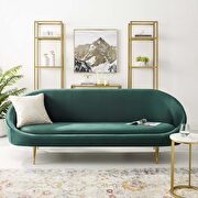 Sublime (Green) Vertical curve back performance velvet sofa in green