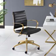 Jive Gold (Black) Stylish contemporary office / computer chair