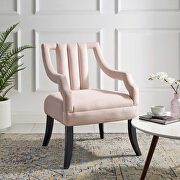 Harken (Pink) Performance velvet accent chair in pink