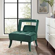 Honor (Green) Accent lounge performance velvet armchair in green
