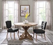 Stitch 47 Round pine wood dining table in brown