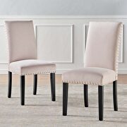 Performance velvet dining side chairs - set of 2 in pink main photo