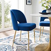 Dining room side chair in navy