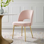 Dining room side chair in pink main photo