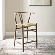Wood counter stool in gray