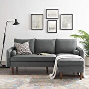 Right or left sectional sofa in gray