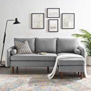 Right or left sectional sofa in light gray main photo