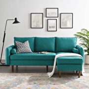 Right or left sectional sofa in teal main photo