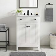 Bathroom vanity cabinet (sink basin not included) in white main photo