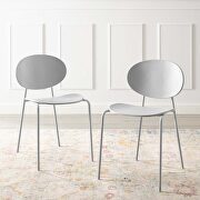 Dining side chair set of 2 in gray main photo