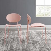 Dining side chair set of 2 in pink main photo