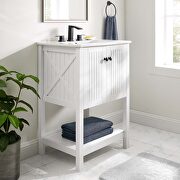 Steam 23 (White) Bathroom vanity cabinet (sink basin not included) in white