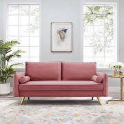 Revive (Rose) Performance velvet sofa in dusty rose