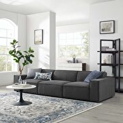 Restore 3 (Charcoal) 3 piece sectional sofa in charcoal gray