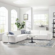 Restore 5A (White) Modular white fabric 5pcs sectional sofa