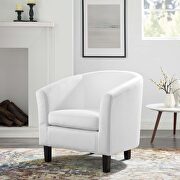 Performance velvet armchair in white main photo