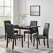 5 piece dining set in cappuccino black