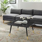 Square coffee table in black main photo