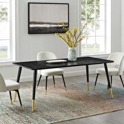 Rectangular dining table in black main photo