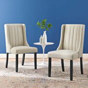 Renew (Beige) Parsons fabric dining side chairs - set of 2 in beige