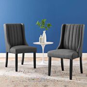 Renew (Gray) Parsons fabric dining side chairs - set of 2 in gray