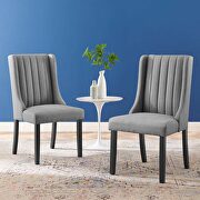Renew (Light Gray) Parsons fabric dining side chairs - set of 2 in light gray
