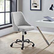 Swivel upholstered office chair in black gray