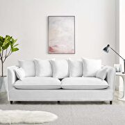 Slipcover fabric sofa in white