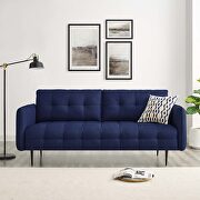 Cameron (Blue) Tufted fabric sofa in royal blue fabric