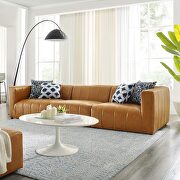 Bartlett II (Tan) Tan finish vegan leather 3-piece sofa