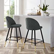 Fabric counter stools - set of 2 in gray main photo