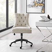 Regent B (Beige) Tufted fabric office chair in black/ beige