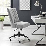 Empower F (Light Gray) Channel tufted fabric office chair in black light gray