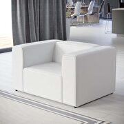 Mingle (White) Vegan leather armchair in white