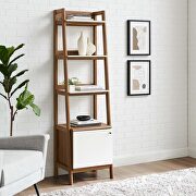 Bixby 21 Bookshelf in walnut/ white finish