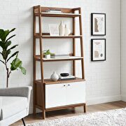 Bixby 33 Bookshelf in walnut white