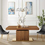 Vector (Walnut Gold) Expandable dining table in walnut gold