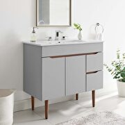 Bathroom vanity in gray white main photo