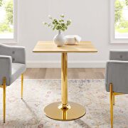 Square dining table in gold natural main photo