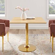 Square dining table in gold natural main photo
